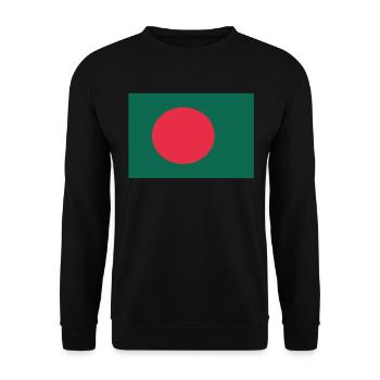 Offizielle Bangladesch-Flagge Bangladeshi Country Pride - Unisex Pullover - Schwarz - Vorne - Alina (178cm) & Michal (187cm)