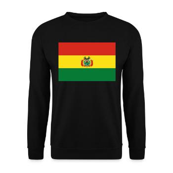 Official Bolivia Flag Bolivian Country Pride - Unisex Sweatshirt - black - Front - Alina (178cm) & Michal (187cm)