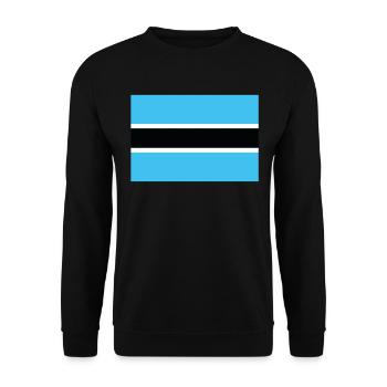 Drapeau officiel de la Bostwana Botswanan Country Pride - Sweat-shirt Unisexe - noir - Devant - Alina (178cm) & Michal (187cm)