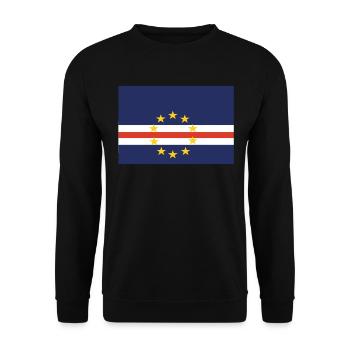 Officiel Cap Verda Drapeau Verdeans Cabo Country - Sweat-shirt Unisexe - noir - Devant - Alina (178cm) & Michal (187cm)