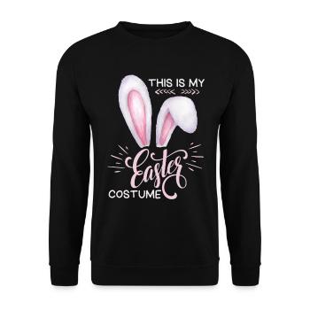 Lapin de Pâques, dicton drôle, oreilles de lapin, Pâques - Sweat-shirt Unisexe - noir - Devant - Alina (178cm) & Michal (187cm)