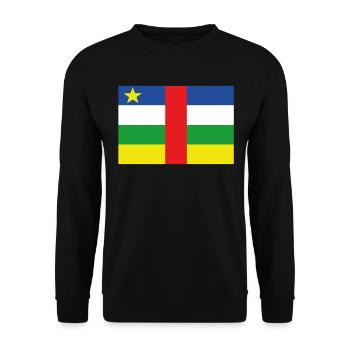 Offizielle Flagge der Zentralafrikanischen Republik Afrika - Unisex Pullover - Schwarz - Vorne - Alina (178cm) & Michal (187cm)