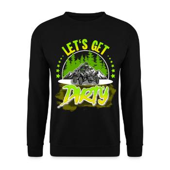 Quad ATV Offroad Quad Riders - Unisex Sweatshirt - black - Front - Alina (178cm) & Michal (187cm)