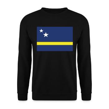 Official Curacao Flag Curaçao Country Pride - Unisex Sweatshirt - black - Front - Alina (178cm) & Michal (187cm)