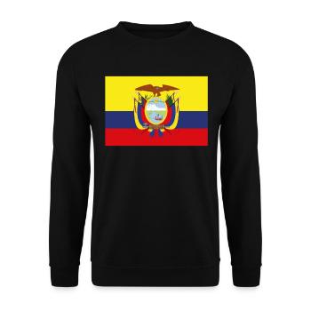 Drapeau officiel de l’Équateur Fierté du pays équatorien - Sweat-shirt Unisexe - noir - Devant - Alina (178cm) & Michal (187cm)