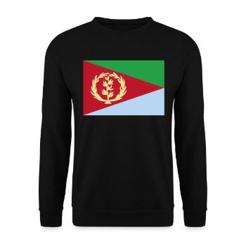 Official Eritrea Flag Eritrean Country Pride - Unisex Sweatshirt - black - Front - Alina (178cm) & Michal (187cm)