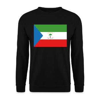 Drapeau équatorial officiel Guinée Guinéen - Sweat-shirt Unisexe - noir - Devant - Alina (178cm) & Michal (187cm)