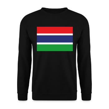 Official Gambia Flag Gambian Georgian Country - Unisex Sweatshirt - black - Front - Alina (178cm) & Michal (187cm)