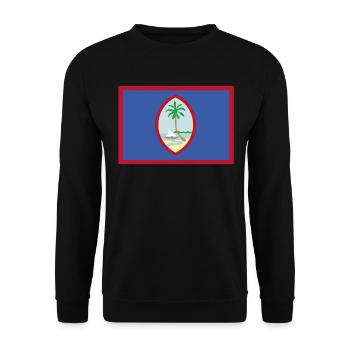 Official Guam Flag Chamorros Country Pride - Unisex Sweatshirt - black - Front - Alina (178cm) & Michal (187cm)
