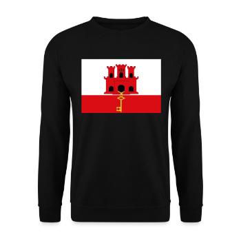 Drapeau officiel gibraltar Gibraltarian Country Pride - Sweat-shirt Unisexe - noir - Devant - Alina (178cm) & Michal (187cm)