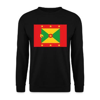 Official Grenada Flag Grenadian Country Pride - Unisex Sweatshirt - black - Front - Alina (178cm) & Michal (187cm)