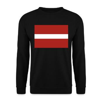 Drapeau officiel de la Lettonie Fierté du pays letton - Sweat-shirt Unisexe - noir - Devant - Alina (178cm) & Michal (187cm)