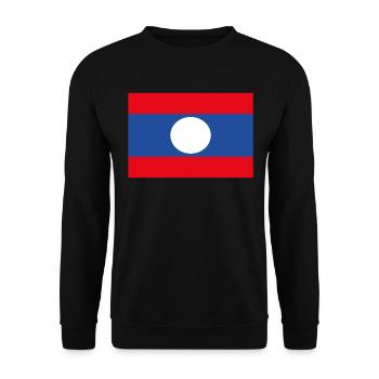 Drapeau officiel du Laos Fierté du pays laotien - Sweat-shirt Unisexe - noir - Devant - Alina (178cm) & Michal (187cm)
