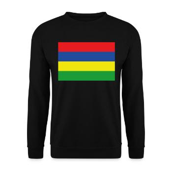 Official Mauritius Flag Mauritian Country Pride - Unisex Sweatshirt - black - Front - Alina (178cm) & Michal (187cm)