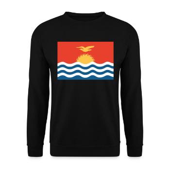 Official Kiribati Flag Gilbert Gilbertes Country - Unisex Sweatshirt - black - Front - Alina (178cm) & Michal (187cm)