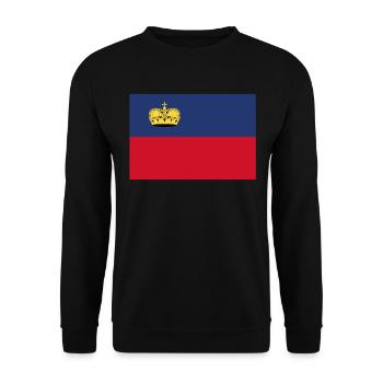 Official Liechtenstein Flag Mosotho Country Pride - Unisex Sweatshirt - black - Front - Alina (178cm) & Michal (187cm)