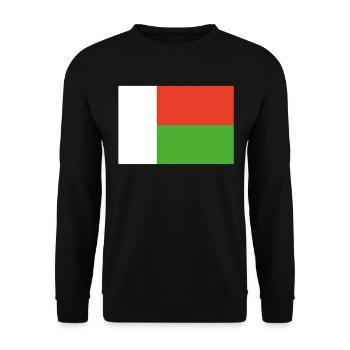 Official Madagascar Flag Malagasy or Madagascan - Unisex Sweatshirt - black - Front - Alina (178cm) & Michal (187cm)