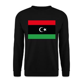 Official Libya Flag Libyan Country Pride - Unisex Sweatshirt - black - Front - Alina (178cm) & Michal (187cm)