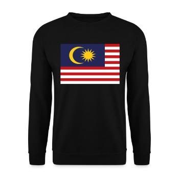 Official Malaysia Flag Malaysian Country Pride - Unisex Sweatshirt - black - Front - Alina (178cm) & Michal (187cm)