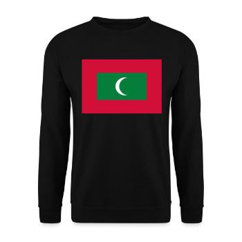 Official Maldives Flag Maldivian Country Pride - Unisex Sweatshirt - black - Front - Alina (178cm) & Michal (187cm)