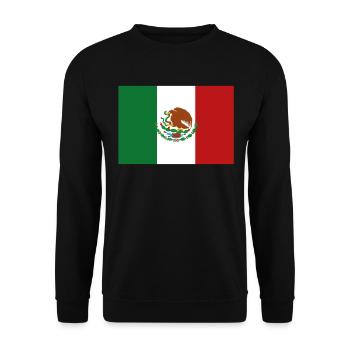 Official Mexico Flag Montenegrin Country Pride - Unisex Sweatshirt - black - Front - Alina (178cm) & Michal (187cm)