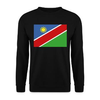 Official Namibia Flag Namibian Country Pride - Unisex Sweatshirt - black - Front - Alina (178cm) & Michal (187cm)
