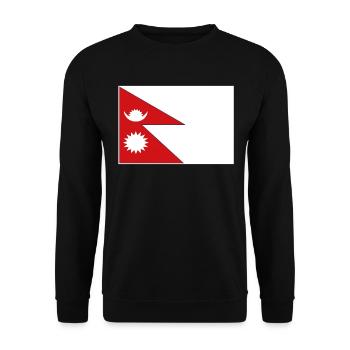 Drapeau officiel du Népal Fierté du pays népalais - Sweat-shirt Unisexe - noir - Devant - Alina (178cm) & Michal (187cm)
