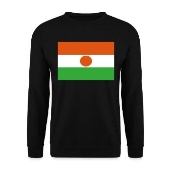 Official Niger Flag Nigerien Country Pride - Unisex Sweatshirt - black - Front - Alina (178cm) & Michal (187cm)