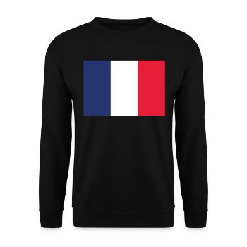 Official France Flag French Country Pride - Unisex Sweatshirt - black - Front - Alina (178cm) & Michal (187cm)