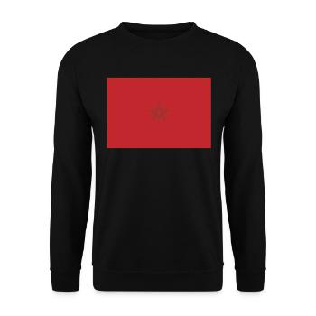 Official Morocco Flag Moroccan Country Pride - Unisex Sweatshirt - black - Front - Alina (178cm) & Michal (187cm)