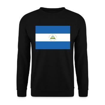 Drapeau officiel du Nicaragua Nicaragua Country Pride - Sweat-shirt Unisexe - noir - Devant - Alina (178cm) & Michal (187cm)