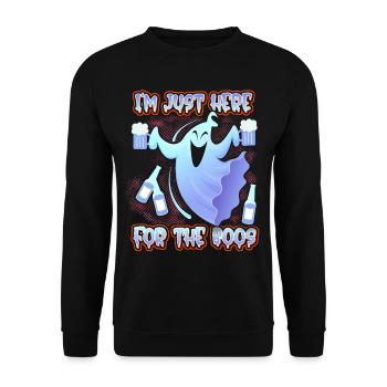 Spirit-with-beer, beer glass, beer bottles, Halloween - Unisex Sweatshirt - black - Front - Alina (178cm) & Michal (187cm)