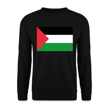 Drapeau officiel de la Palestine Fierté du pays palestinien - Sweat-shirt Unisexe - noir - Devant - Alina (178cm) & Michal (187cm)