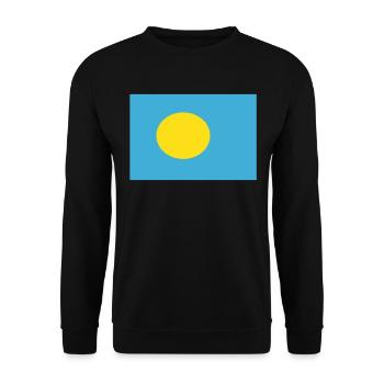 Official Palau Flag Palauan Country Pride - Unisex Sweatshirt - black - Front - Alina (178cm) & Michal (187cm)