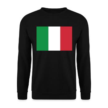 Official Italy Flag Italian Italia Country Pride - Unisex Sweatshirt - black - Front - Alina (178cm) & Michal (187cm)