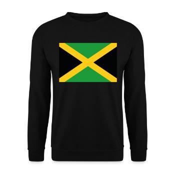 Offizielle Jamaika-Flagge Jamaican Country Pride - Unisex Pullover - Schwarz - Vorne - Alina (178cm) & Michal (187cm)