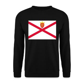 Official Jersey Flag Jerseian Country Pride - Unisex Sweatshirt - black - Front - Alina (178cm) & Michal (187cm)