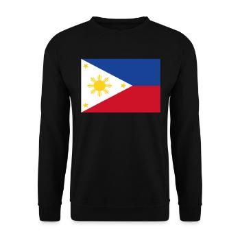 Offizielle philippinische Flagge Philippine Country Pride - Unisex Pullover - Schwarz - Vorne - Alina (178cm) & Michal (187cm)