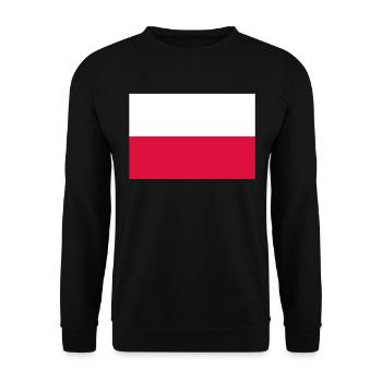 Official Poland Flag Polish Country Pride - Unisex Sweatshirt - black - Front - Alina (178cm) & Michal (187cm)