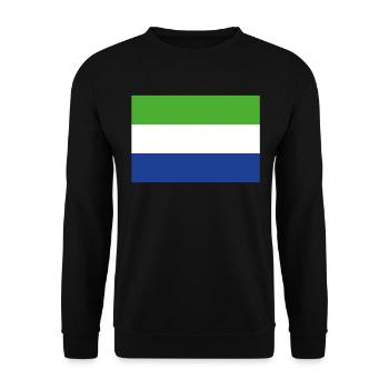 Official Sierra Leone Flag Sierra Leonian Country - Unisex Sweatshirt - black - Front - Alina (178cm) & Michal (187cm)