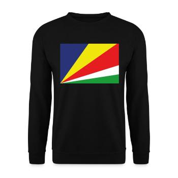 Drapeau officiel des Seychelles Seychellois Country Pride - Sweat-shirt Unisexe - noir - Devant - Alina (178cm) & Michal (187cm)
