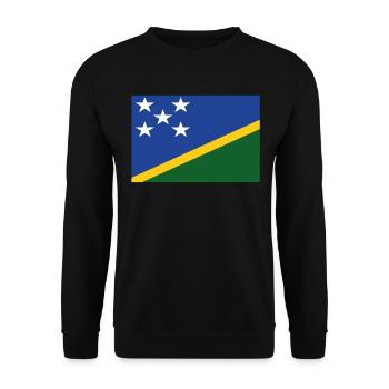 Official Solomon Flag Solomon Country Pride - Unisex Sweatshirt - black - Front - Alina (178cm) & Michal (187cm)