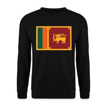 Official Sri Lanka Flag Sri Lankan Country Pride - Unisex Sweatshirt - black - Front - Alina (178cm) & Michal (187cm)