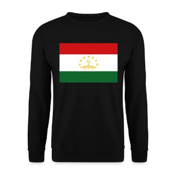 Drapeau officiel du Tadjikistan Tadjik ou pays tadjik - Sweat-shirt Unisexe - noir - Devant - Alina (178cm) & Michal (187cm)