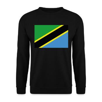 Drapeau officiel de la Tanzanie Tanzanian Country Pride - Sweat-shirt Unisexe - noir - Devant - Alina (178cm) & Michal (187cm)