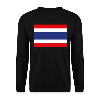 Offizielle Thailand Flagge Thai Country Pride - Unisex Pullover - Schwarz - Vorne - Alina (178cm) & Michal (187cm)
