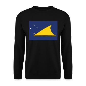 Official Tokelau Flag Tokelauans Country Pride - Unisex Sweatshirt - black - Front - Alina (178cm) & Michal (187cm)