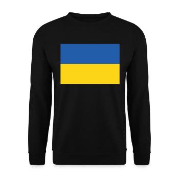 Drapeau officiel de l’Ukraine Fierté du pays ukrainien - Sweat-shirt Unisexe - noir - Devant - Alina (178cm) & Michal (187cm)