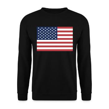 Drapeau officiel des États-Unis États-Unis Pays américain - Sweat-shirt Unisexe - noir - Devant - Alina (178cm) & Michal (187cm)