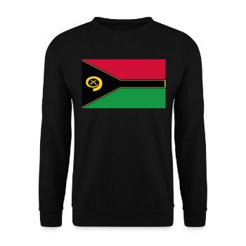 Offizielle Vanuatu Flagge Vanuatuan Country Pride - Unisex Pullover - Schwarz - Vorne - Alina (178cm) & Michal (187cm)